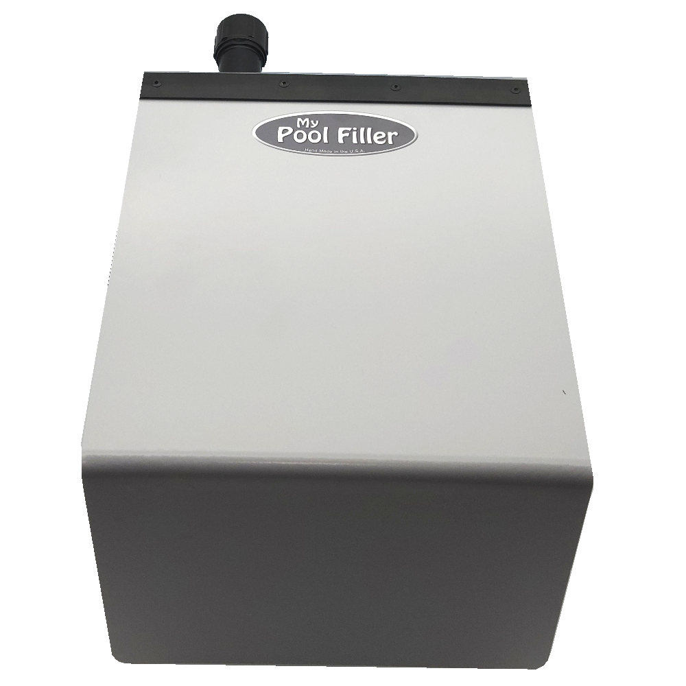 Concrete gray pool water leveler – durable, minimalist design for pools