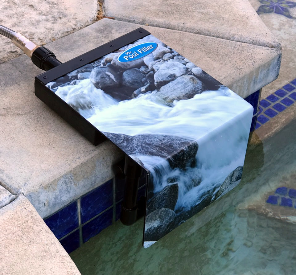 Automatic Pool Filler – Rock Creek Model Installed on In-Ground Pool