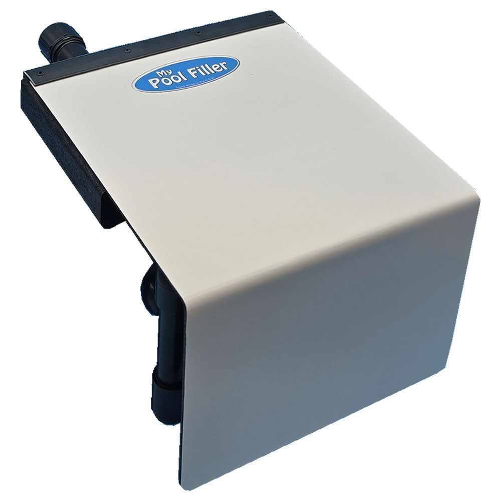 Concrete gray automatic pool filler side view - New 2025 Made in USA