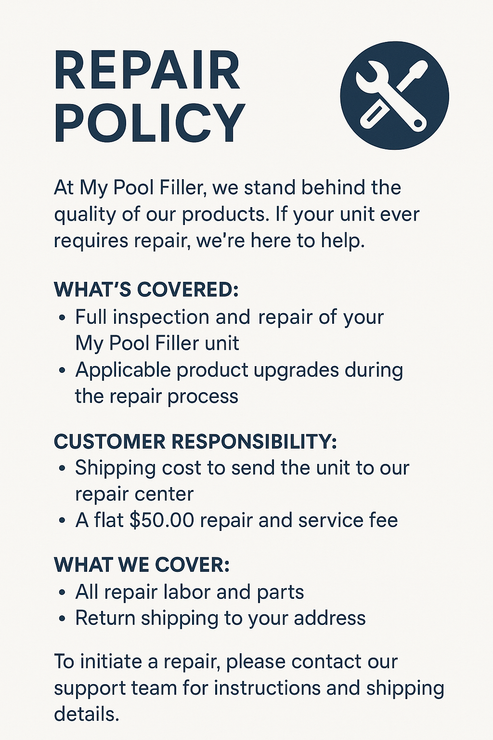 Repair Package – My Pool Filler